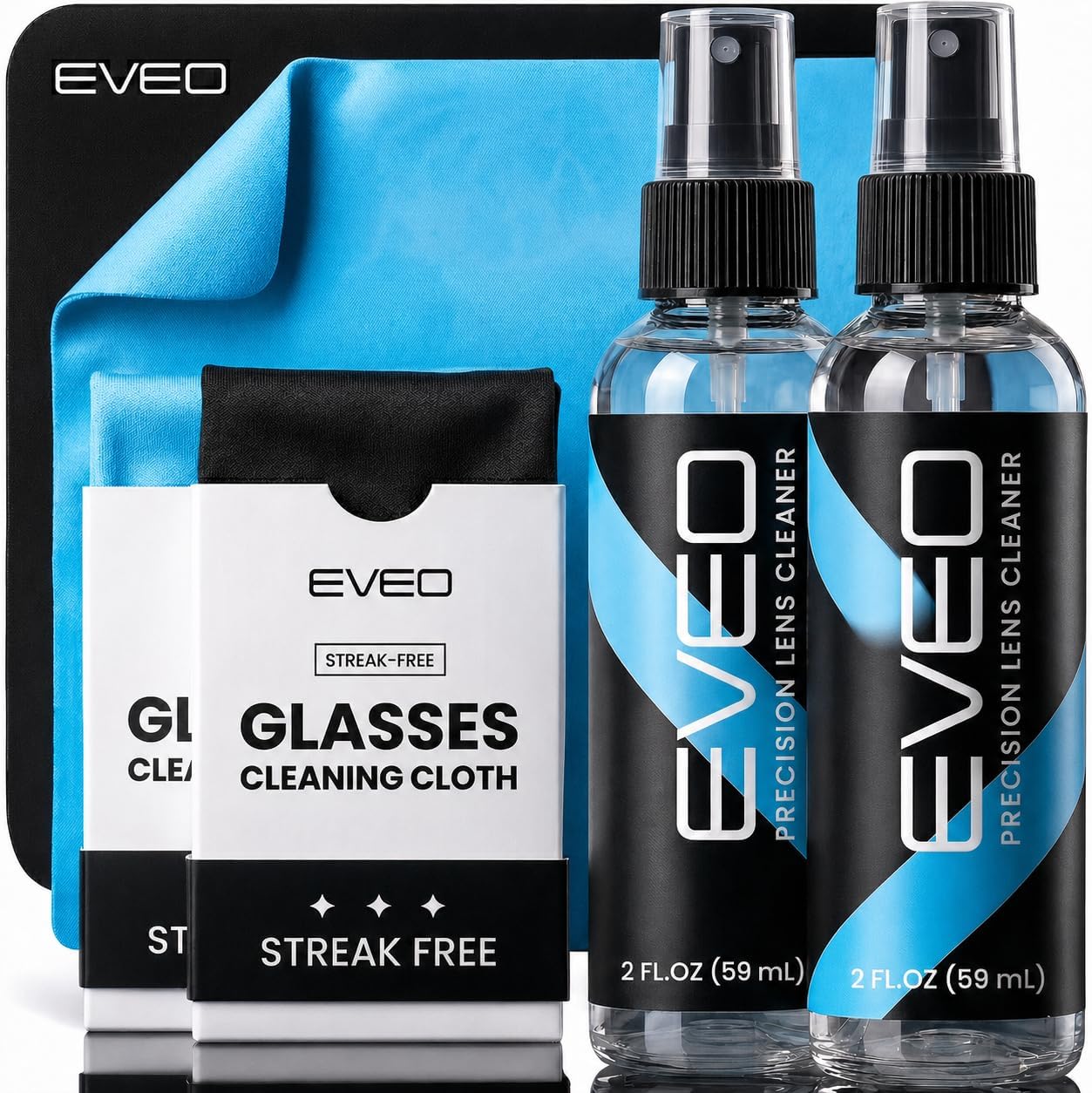Glass Cleaner Streak - EVEO Glasses Cleaner Spray - Eyeglass
