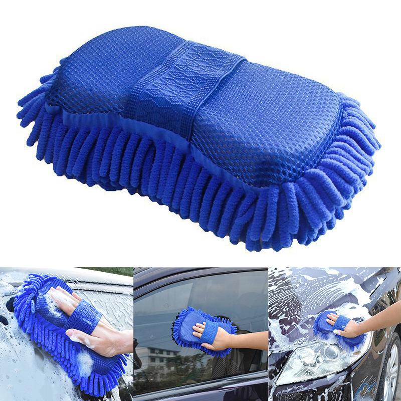 Interior Detailing Kit - 1/2Pcs Blue Microfiber Chenille Car Wash
