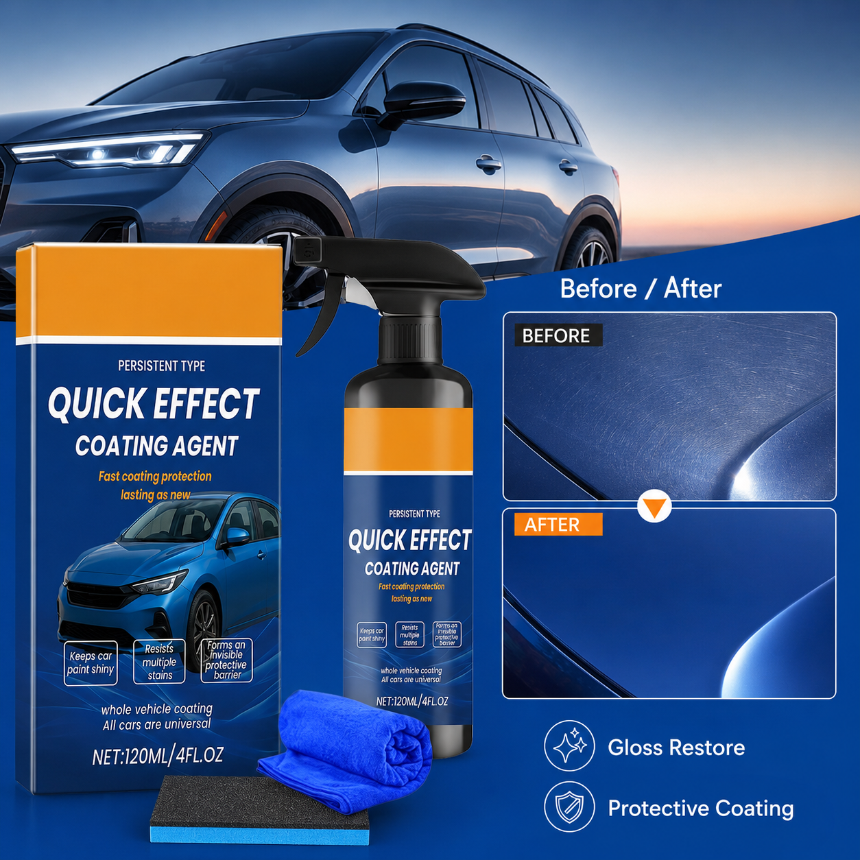 Car Wax Ceramic Coating - Car Coating Spray Quick Effect Ceramic