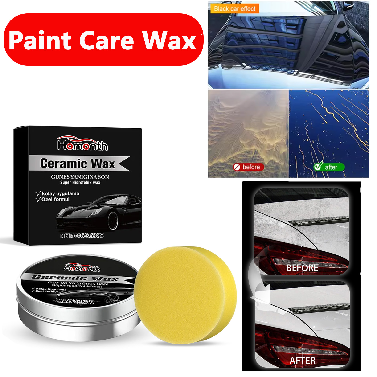 Car Wax Ceramic Coating - Car Coating Polishing Care Wax Auto