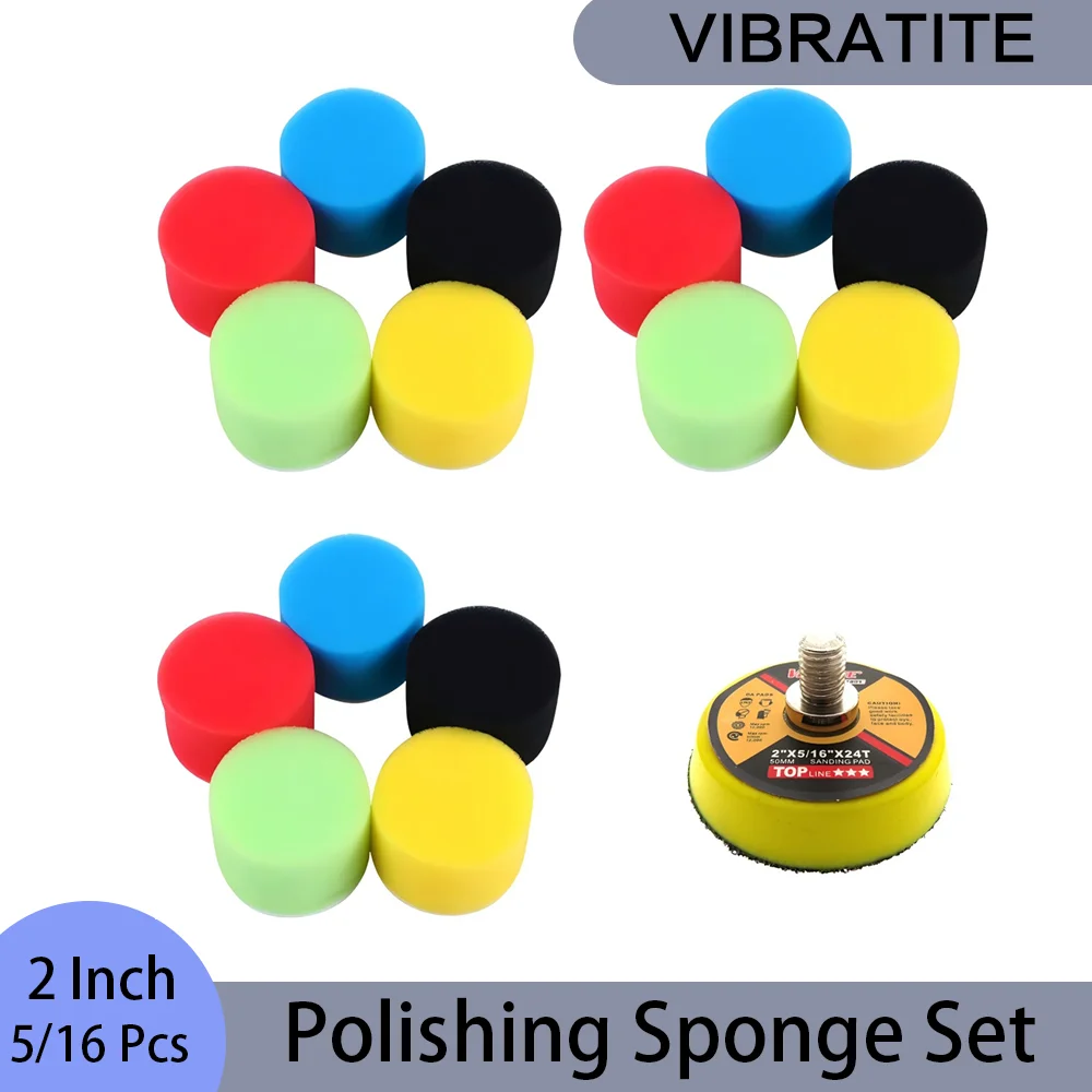 5/16 Pcs 2 Inch Polishing Spon - مراجعة Polish Pad Set Buffer وسعره