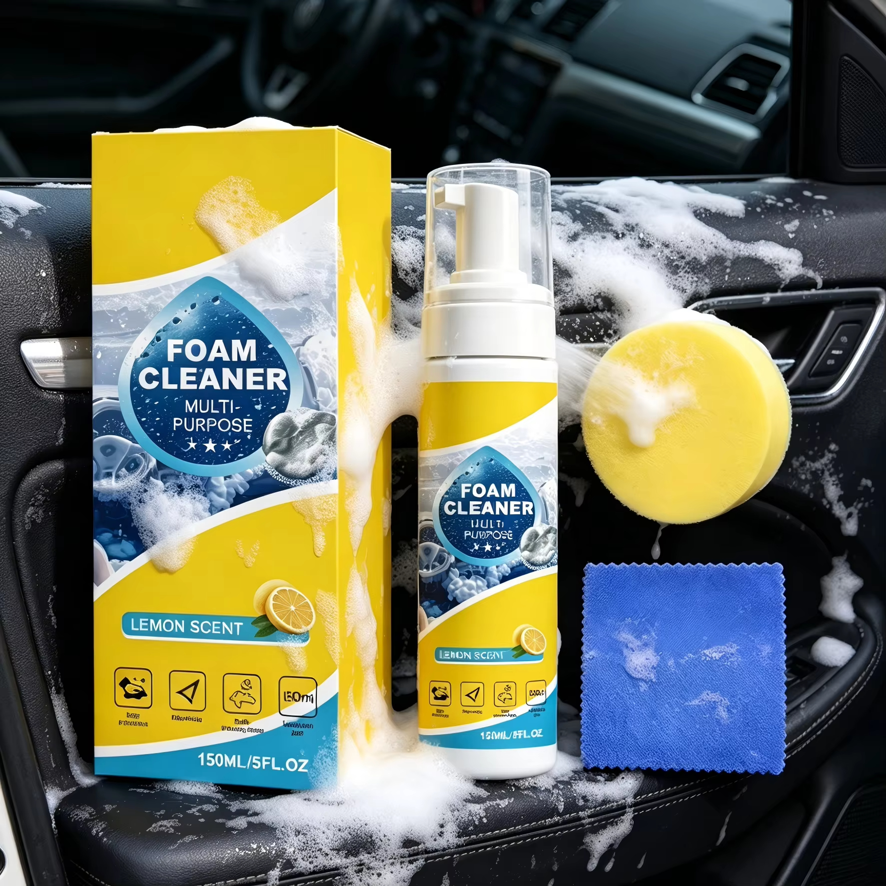 Multi-Purpose Foam Car Interio - مراجعة Leather Cleaner Interior وسعره