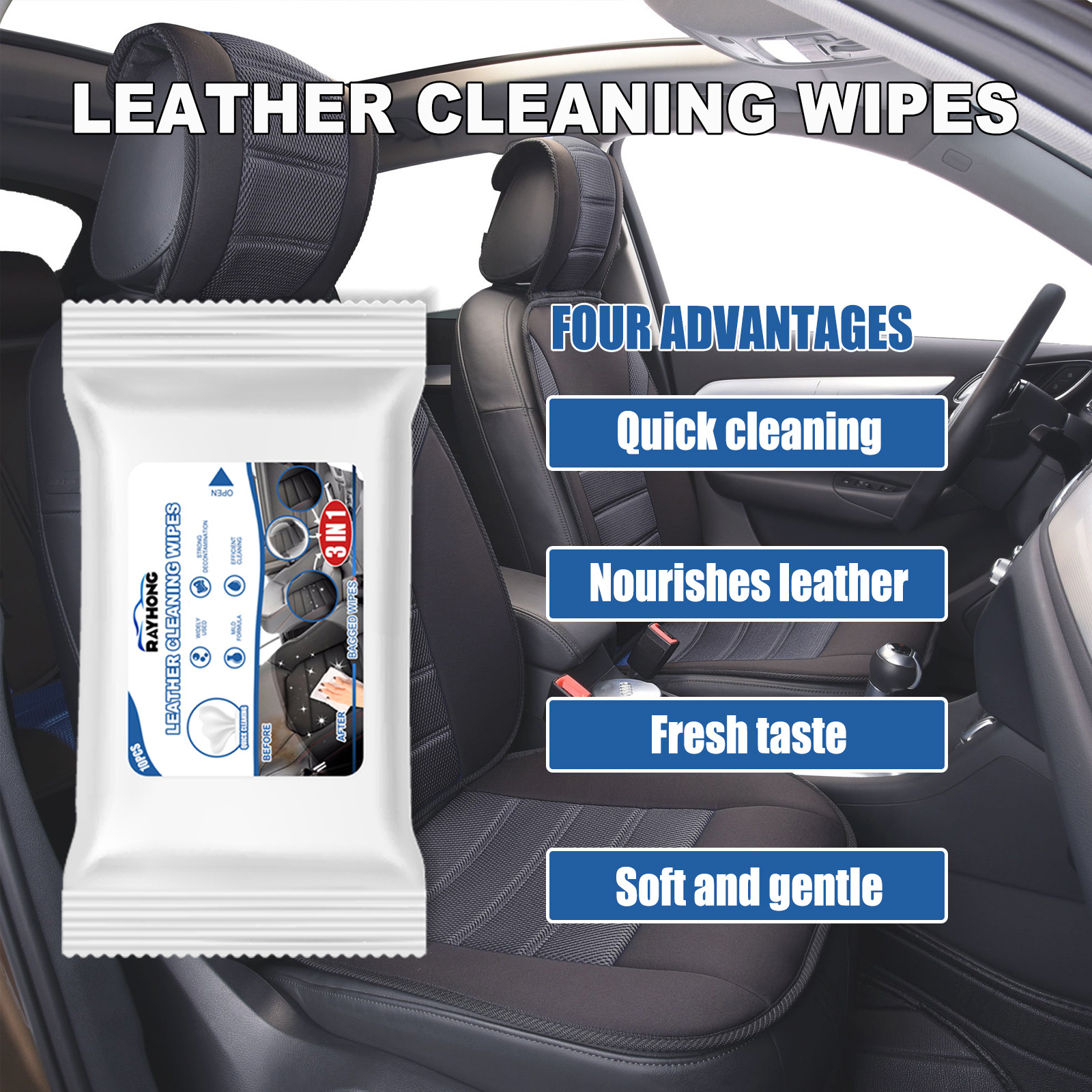 Car Leather Cleaning Wipes, Se - مراجعة Dirt Brush Interior وسعره