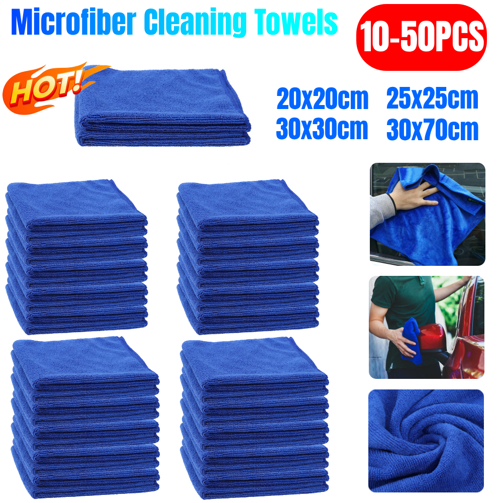10-50PCS Microfiber Cleaning T - مراجعة Microfiber Towel Detailing وسعره