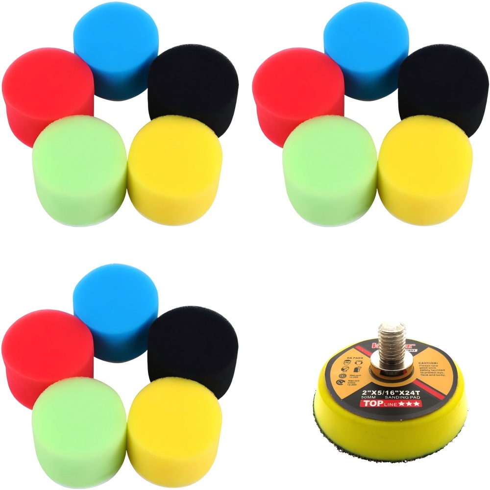 2Inch 50MM Car Doam Polishing  - مراجعة Polish Pad Set Buffer وسعره