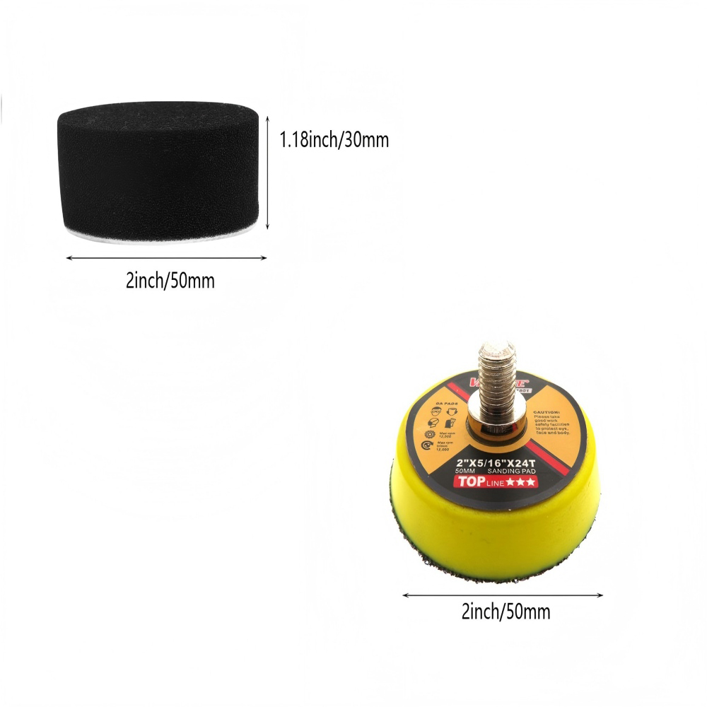 2Inch 50MM Car Doam Polishing  - مراجعة Polish Pad Set Buffer وسعره