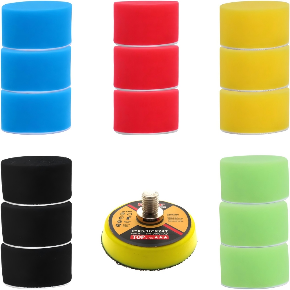 2Inch 50MM Car Doam Polishing  - مراجعة Polish Pad Set Buffer وسعره