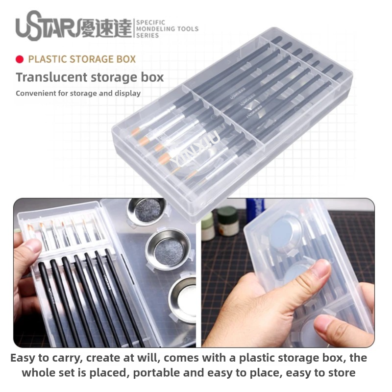 USTAR Painting Brush & Palette - مراجعة Detailing Brush Set وسعره