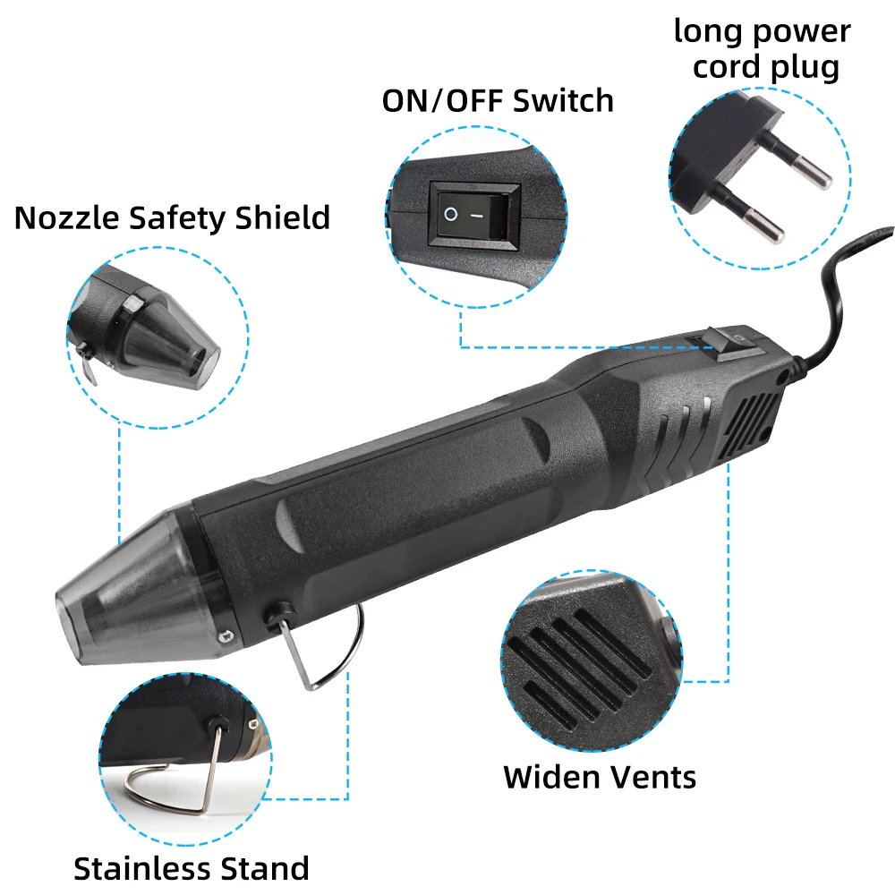 300W EU Hot Air Gun Soldering  - مراجعة Dryer Car Blower وسعره