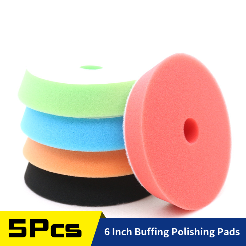 5Pcs 6inch Sponge Polishing Pa - مراجعة Polish Pad Set Buffer وسعره