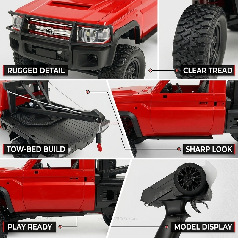 New MN82T RC Crawler 2.4G 4WD  - مراجعة Dirt Brush Interior وسعره