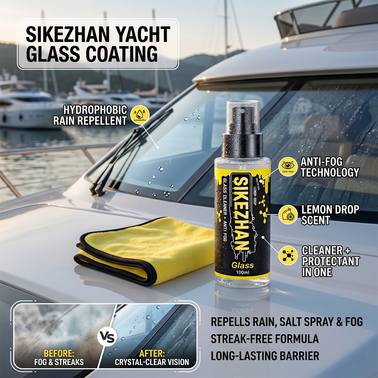 2-in-1 Anti-Fog Spray & Glass  - مراجعة Glass Cleaner Streak وسعره