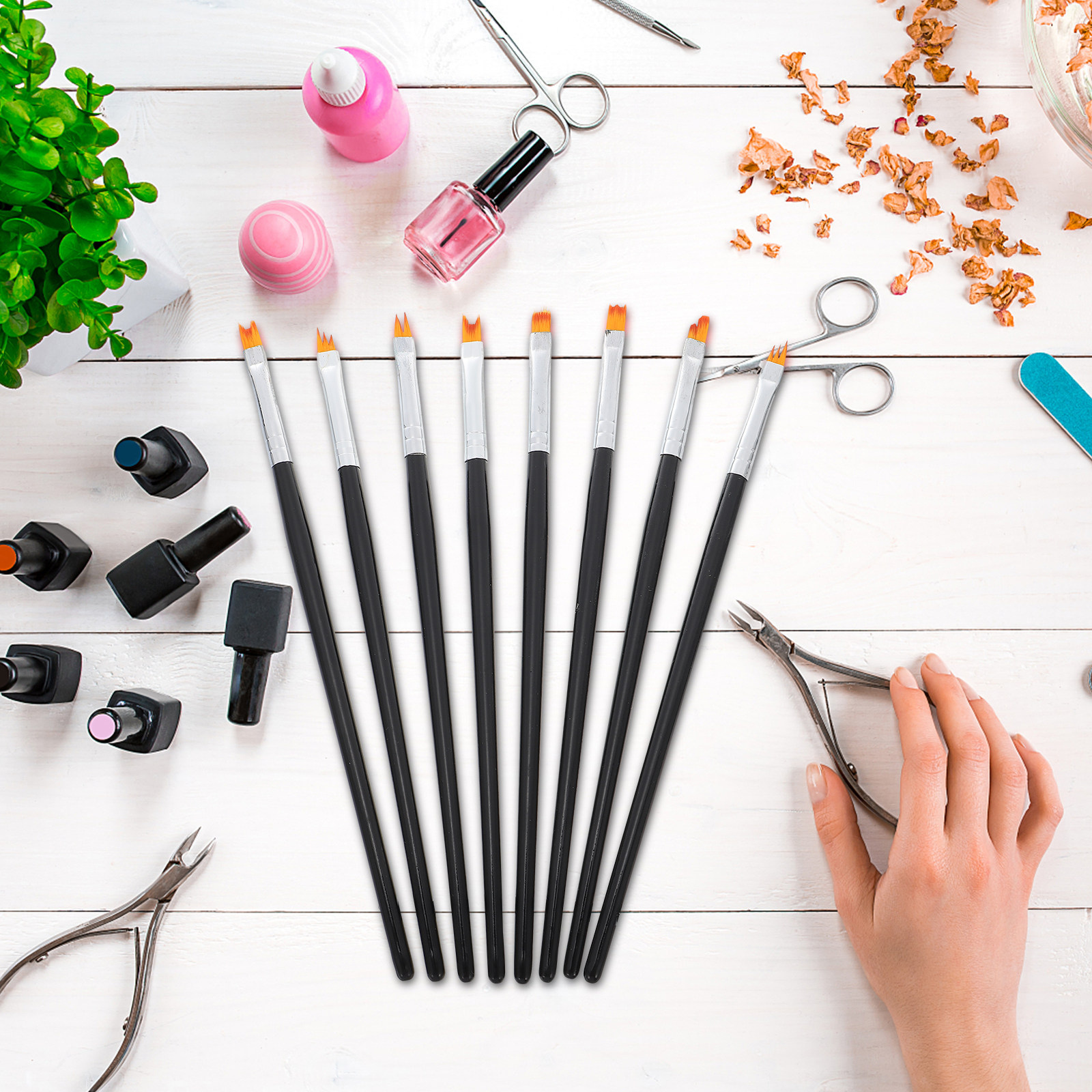 8Pcs Nail Brush Set Flower Des - مراجعة Detailing Brush Set وسعره