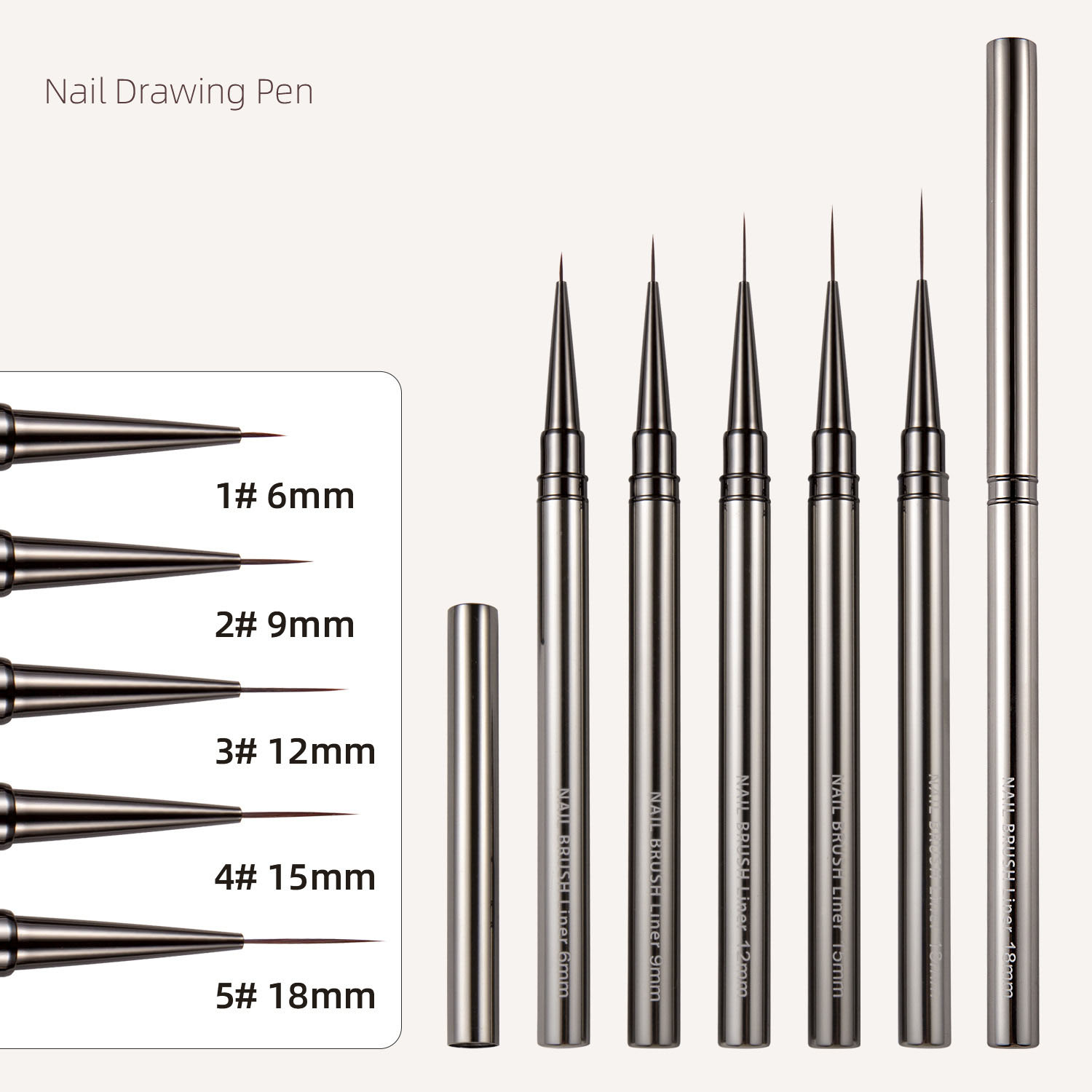 1/3/5pcs Nail Art Liner Brushe - مراجعة Detailing Brush Set وسعره