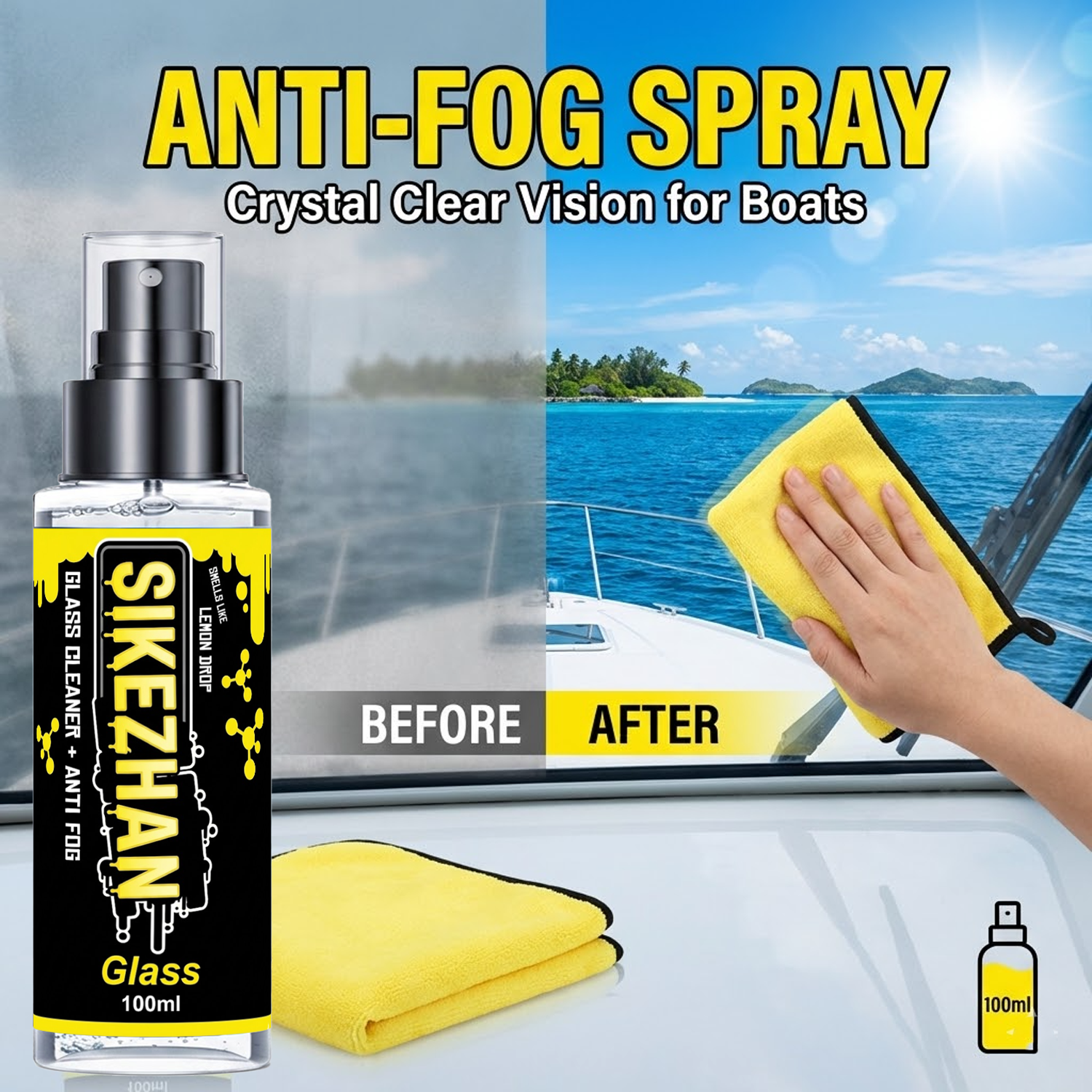 2in1 Anti Fog Spray Car Glass  - مراجعة Glass Cleaner Streak وسعره
