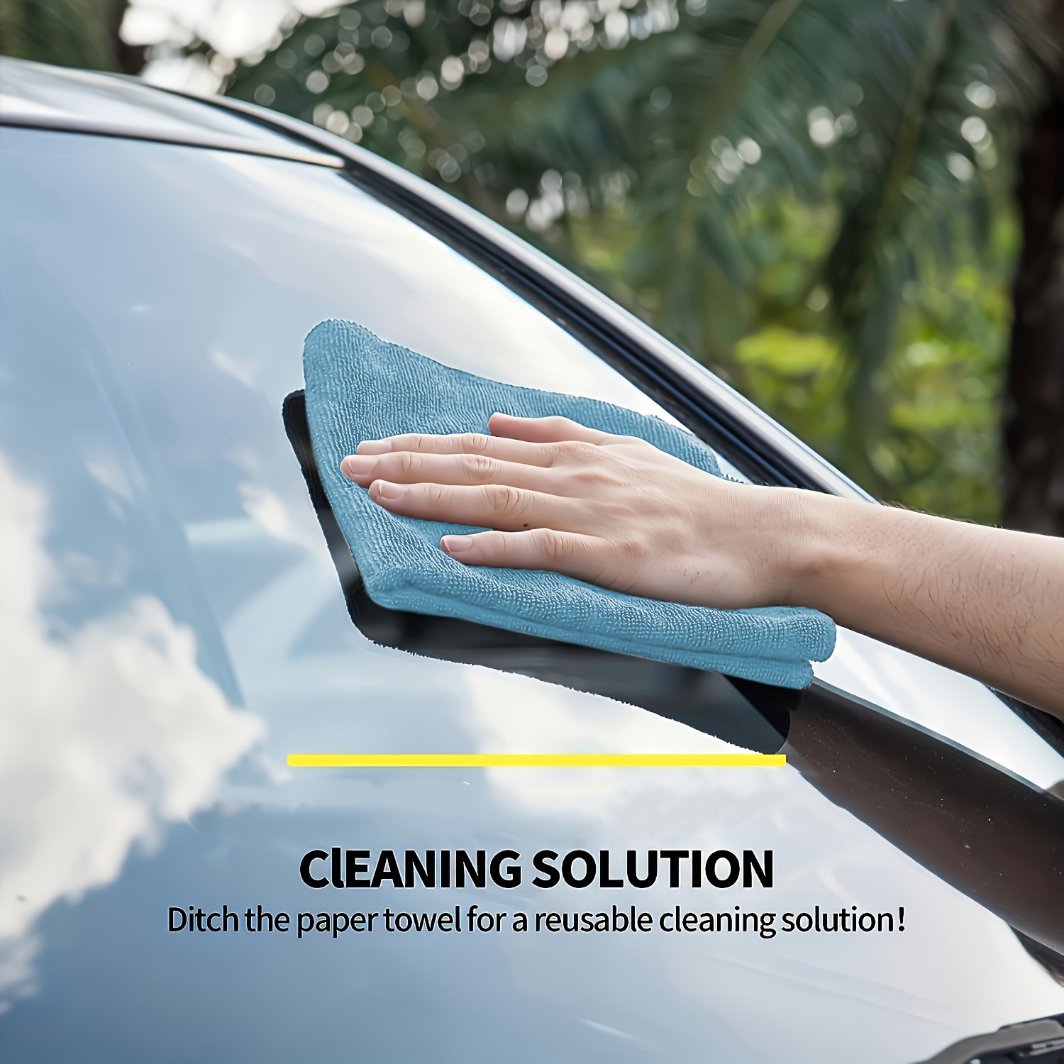 1-50pcs Light Blue Microfiber  - مراجعة Microfiber Towel Detailing وسعره