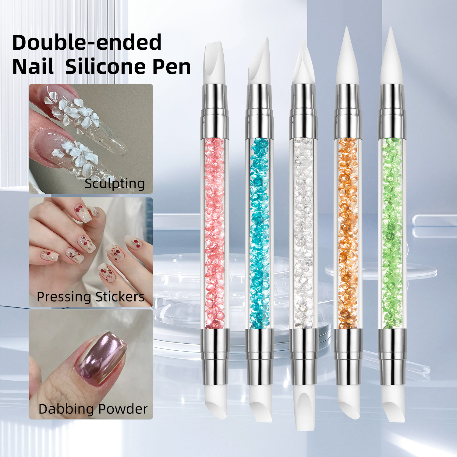 5PCS Double Head Silicone Nail - مراجعة Wax Applicator Pad وسعره