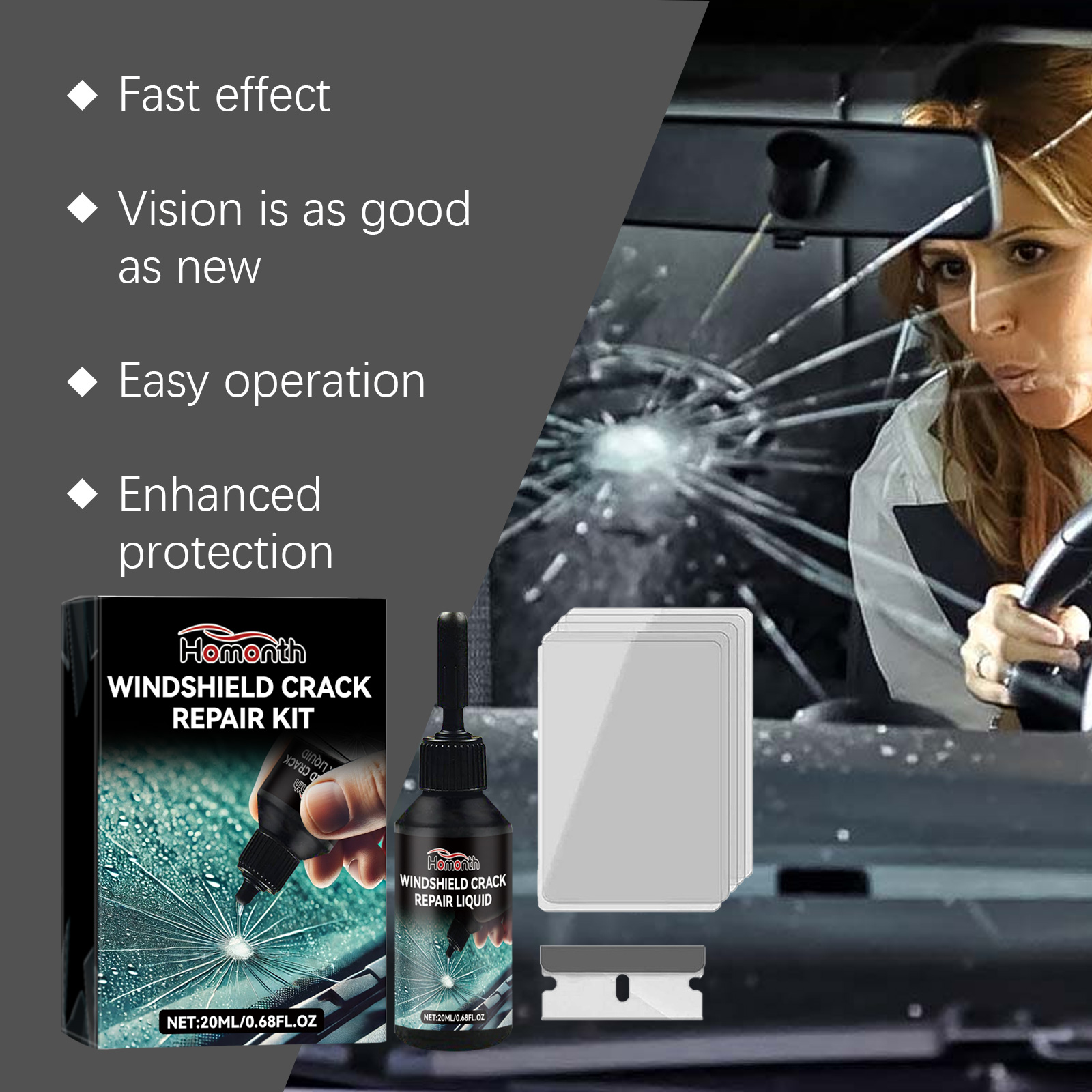 Car Glass Care Kit, Profession - مراجعة Glass Cleaner Streak وسعره