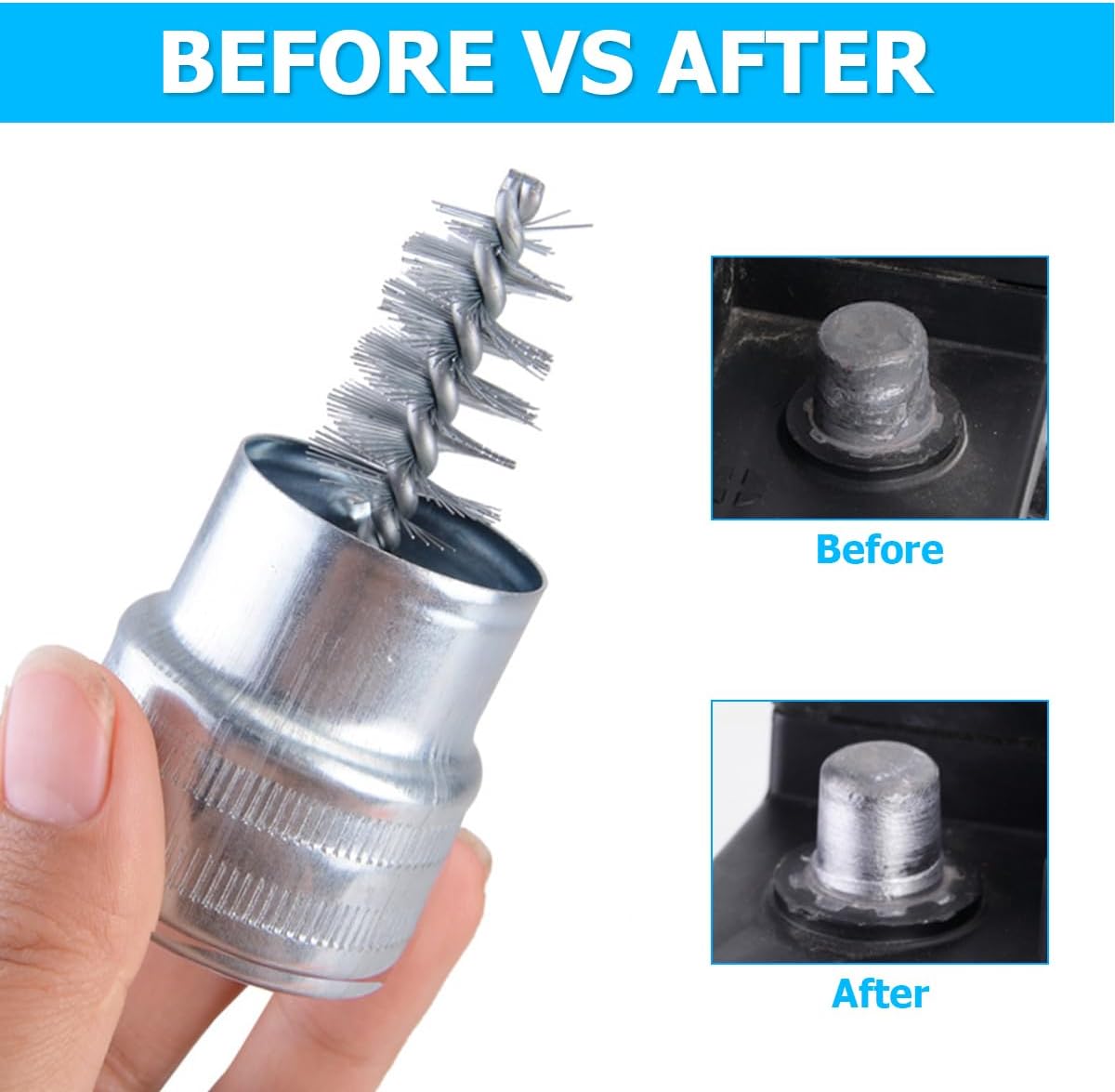 2PCS Car Battery Terminal Clea - مراجعة Car Cleaning Brush وسعره