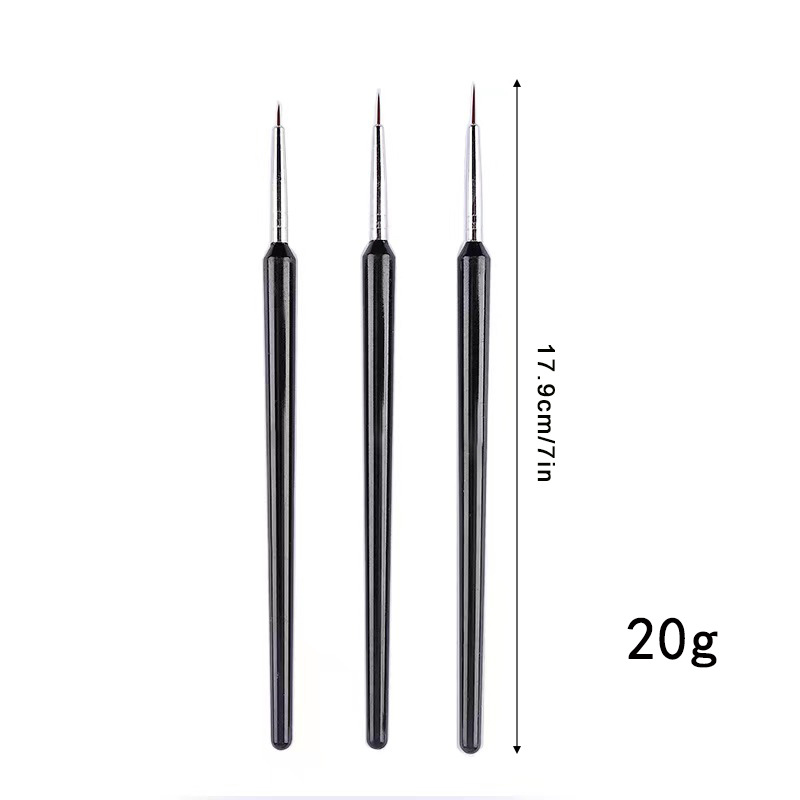 3Pcs Ultra-fine Nail Art Liner - مراجعة Detailing Brush Set وسعره