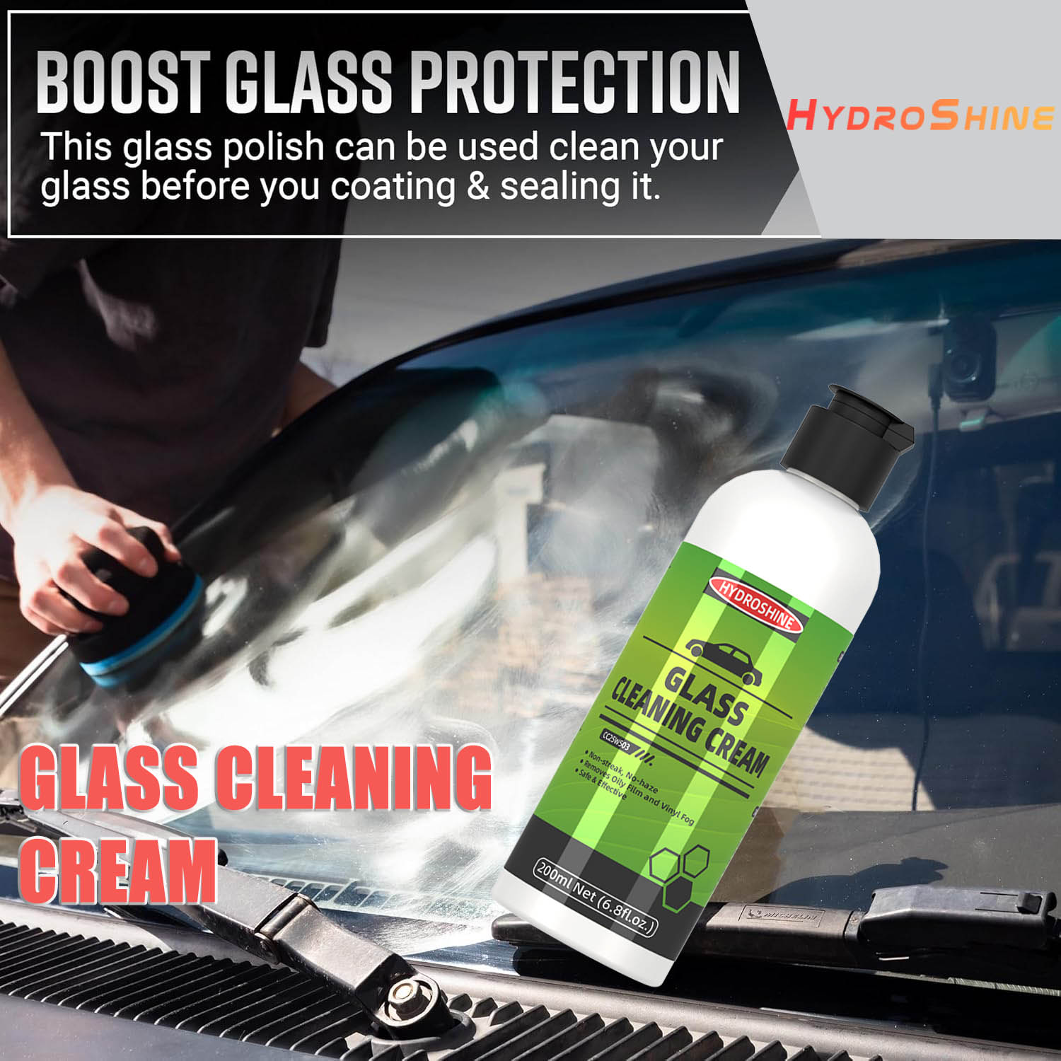 Hydroshine Car Glass Oil Film  - مراجعة Glass Cleaner Streak وسعره