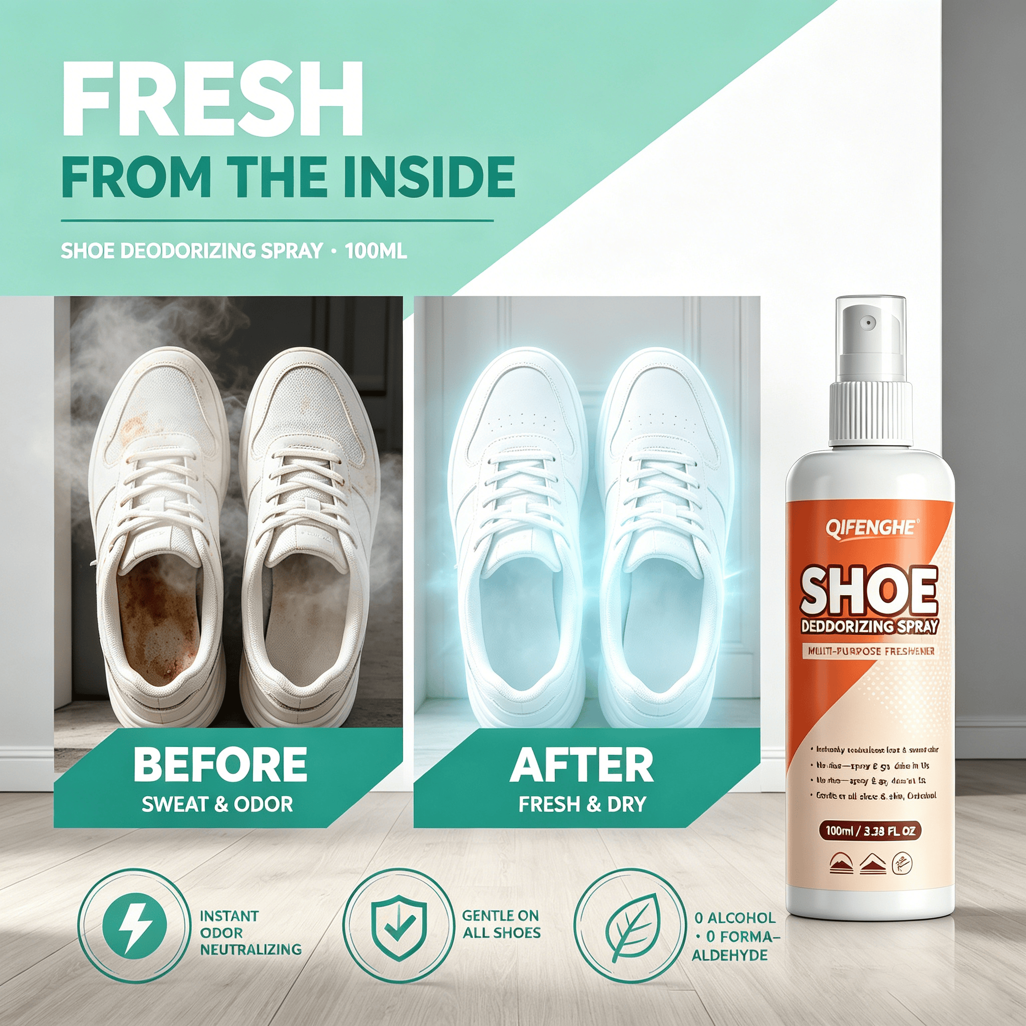 Shoe Deodorizer Spray 100ml –  - مراجعة Odor Eliminator Car وسعره
