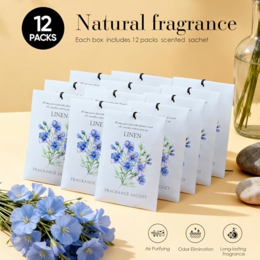 Scented Sachet Bags - 12 Pack  - مراجعة Odor Eliminator Car وسعره