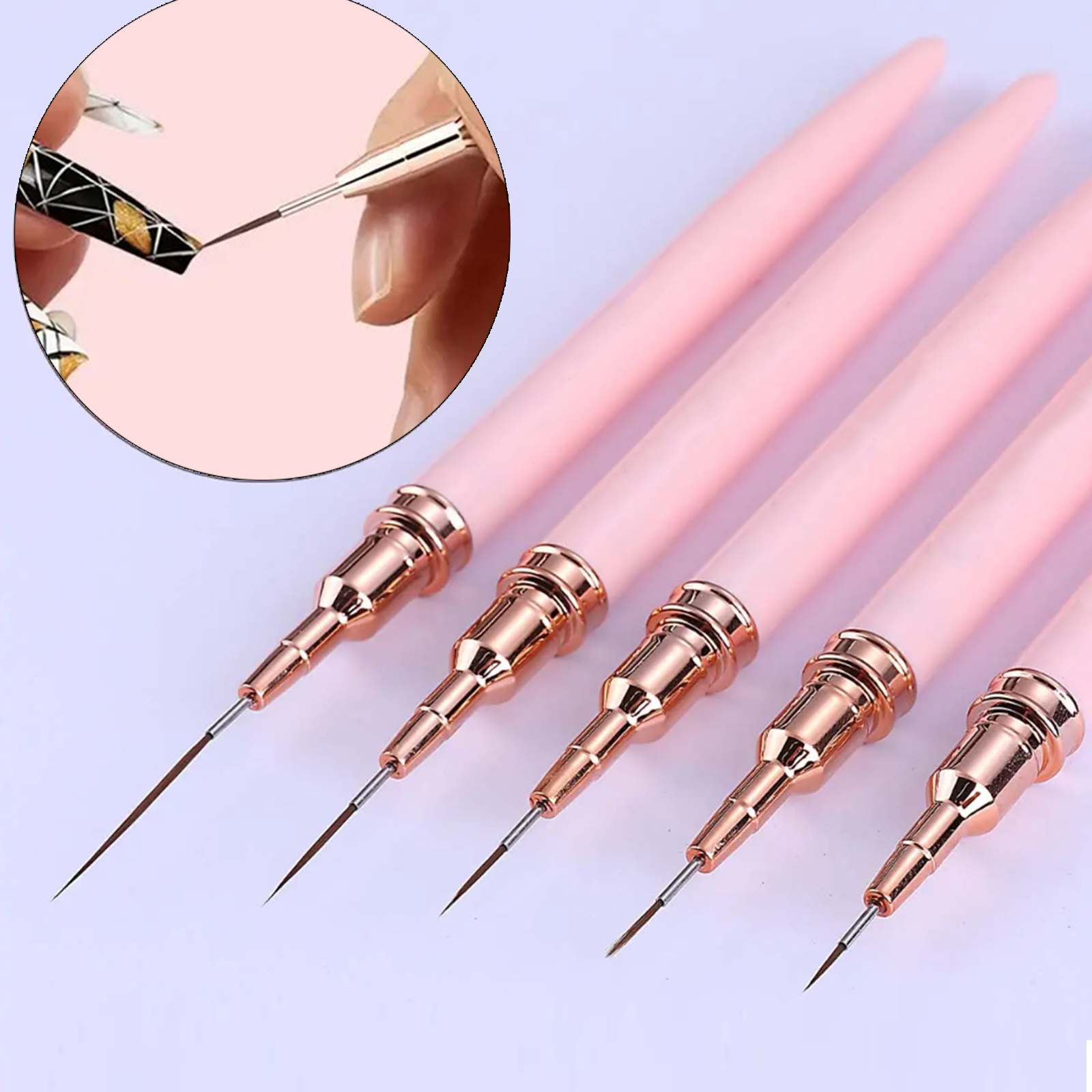 5-Piece Nail Art Pen Set, Ultr - مراجعة Detailing Brush Set وسعره