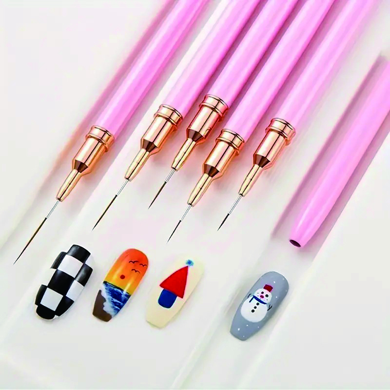 5-Piece Nail Art Pen Set, Ultr - مراجعة Detailing Brush Set وسعره